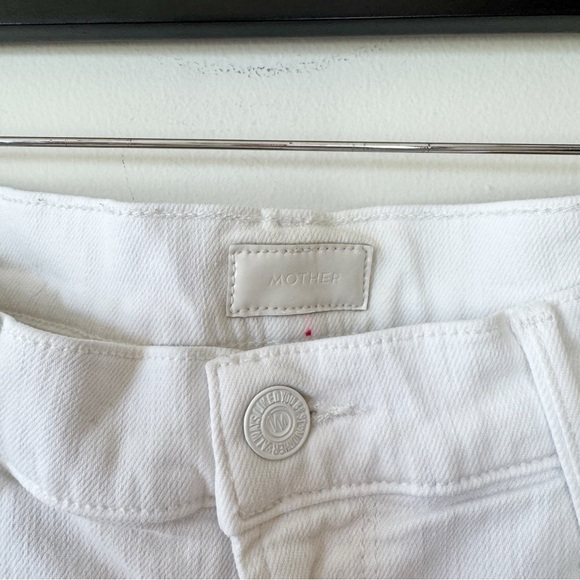 Mother White Mid Rise Dazzler Ankle Jeans in Fairest of them all 30 - Picture 10 of 12